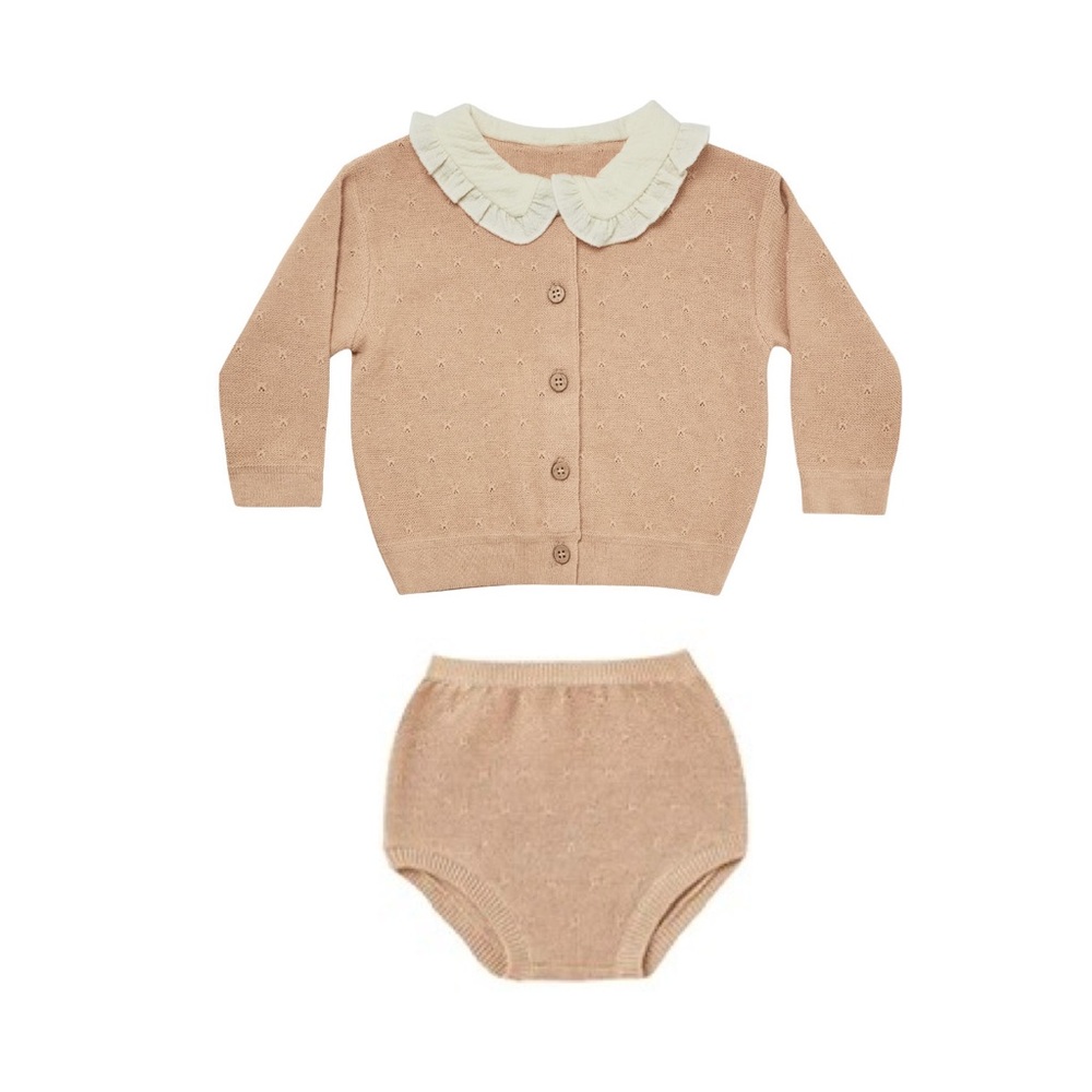 Quincy Mae Tan and Cream Kids Matching Set